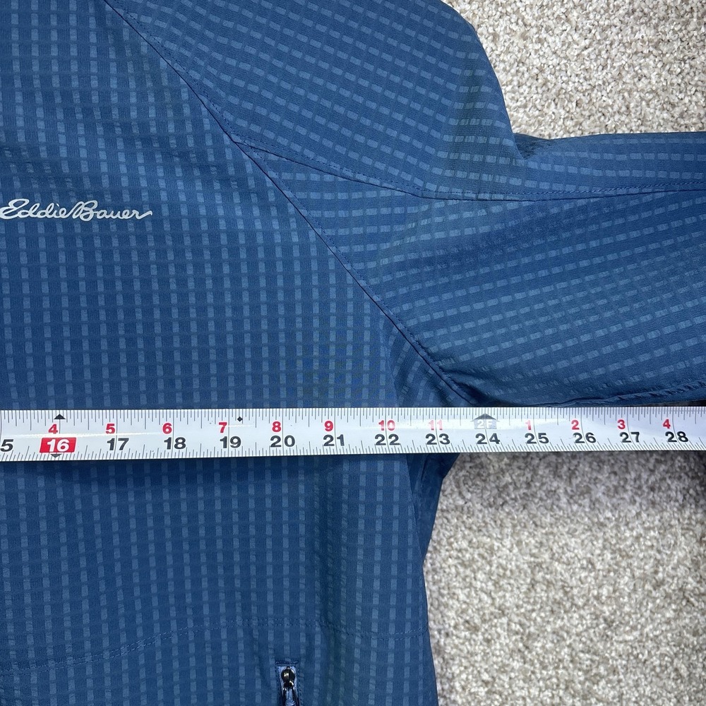 Eddie Bauer Jacket Womens T2XL Blue Hooded Lightweight Windbreaker Zip Pockets - Picture 5 of 8
